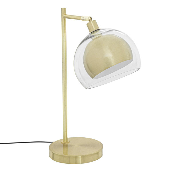 Lampe "Rivi" verre et métal doré H48 cm