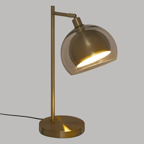 Lampe "Rivi" verre et métal doré H48 cm