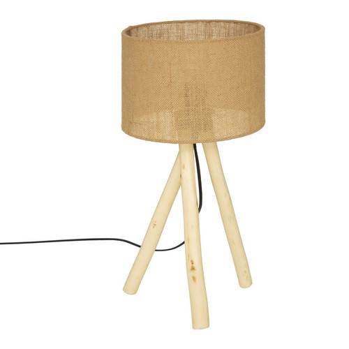 Lampe "Seav", peuplier, marron, H52 cm - 3S. x Home - Lampe design