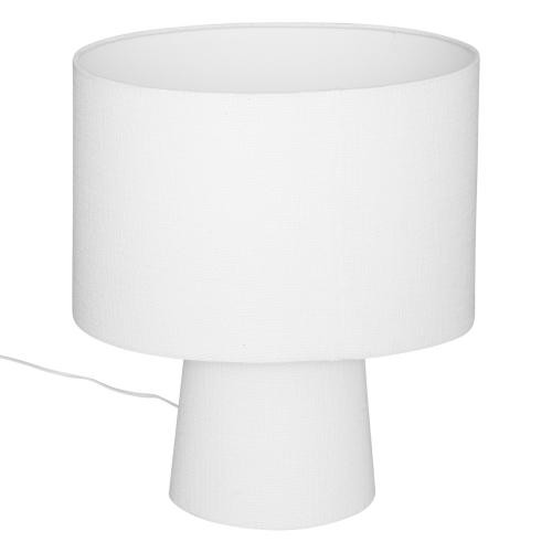 Lampe à poser design en tissu "Eira" blanc 3S. x Home  - Lampe bois design