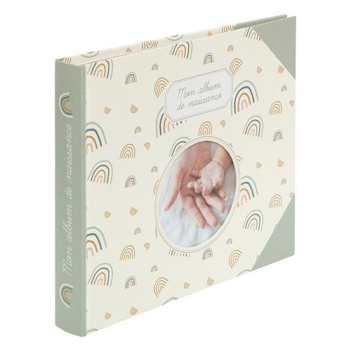 Livre de naissance bébé carton vert 24x27 cm
