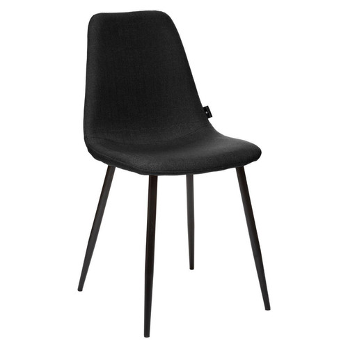 Lot de 2 chaises noires en métal - Chaise metal design