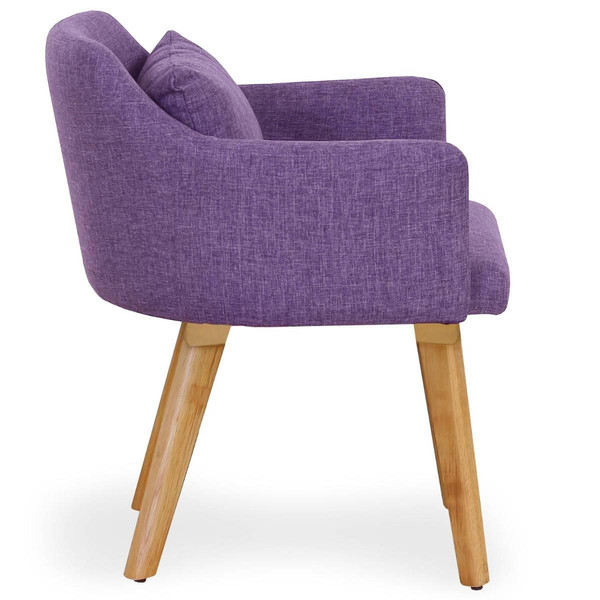 Lot de 2 fauteuils scandinaves Gybson Tissu Violet
