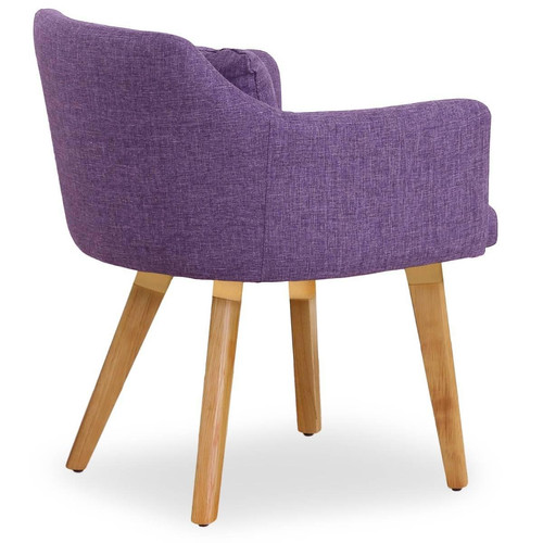 Lot de 2 fauteuils scandinaves Gybson Tissu Violet 3S. x Home  - Chaise violette design