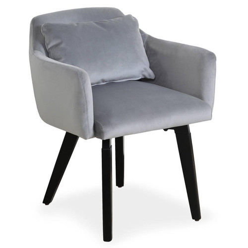 Lot de 20 chaises / fauteuils Gybson Velours Argent 3S. x Home  - Chaise design