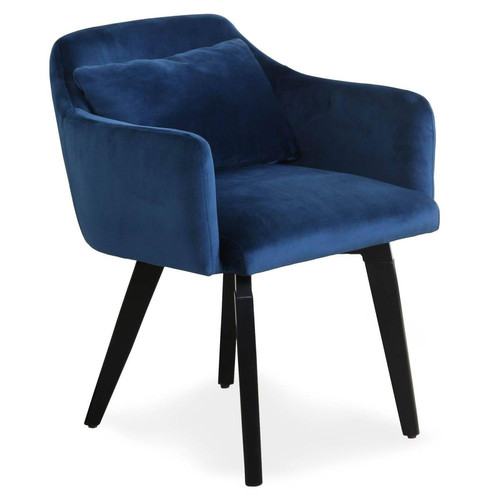 Lot de 20 chaises / fauteuils Gybson Velours Bleu 3S. x Home  - Chaise velours