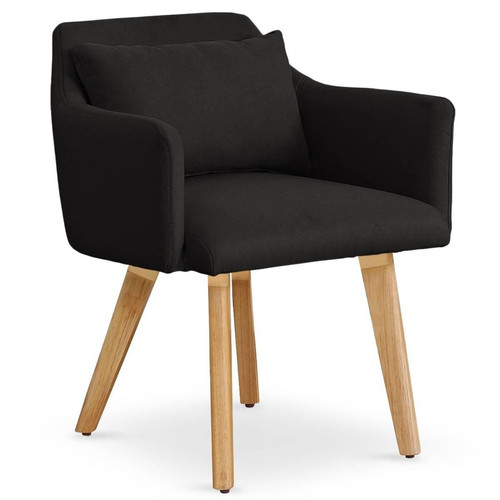 Lot de 20 chaises / fauteuils scandinaves Gybson Tissu Noir 3S. x Home  - Chaise tissu design