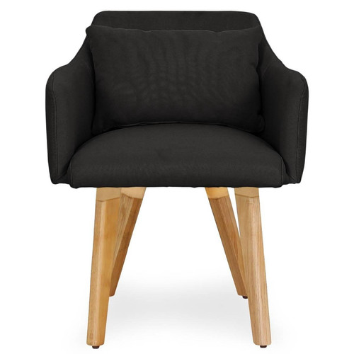 Lot de 20 chaises / fauteuils scandinaves Gybson Tissu Noir