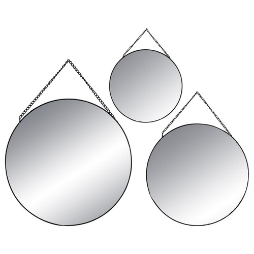 Lot de 3 miroirs ronds en métal - 3S. x Home - Déco et luminaires
