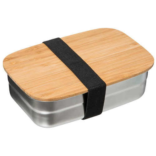 Lunch Box Inox et Bambou 0,85 l 3S. x Home  - Accessoire cuisine design