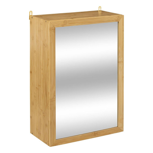 Meuble haut avec miroir "Lab'n modul" bambou 3S. x Home  - Miroir rectangulaire design