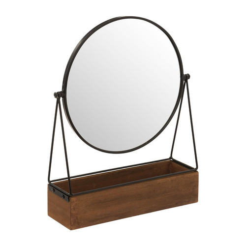 Miroir "Bota" métal et bois noir H285 cm