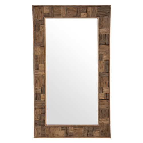 Miroir en bois "Ori" 70x115cm beige - 3S. x Home - Tableaux design