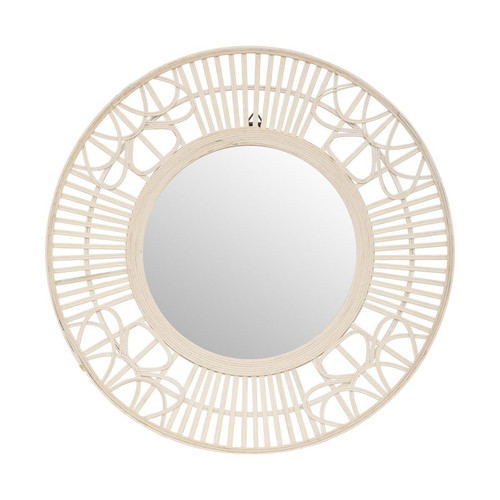 Miroir "Ivona" bambou ivoire D70 cm 3S. x Home  - Miroir design