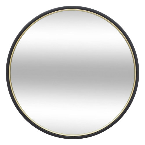 Miroir en métal D48cm noir "Justin"  - 3S. x Home - Tableau en verre
