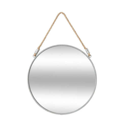 Miroir métal rond corde D37 - 3S. x Home - Tableau en verre