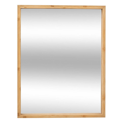 Miroir mural 34x44cm bambou marron 3S. x Home  - Miroir rectangulaire blanc