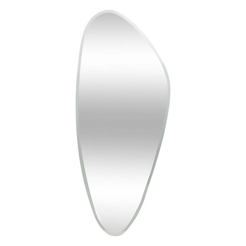 Miroir organique bisauté "Aidan" argenté 3S. x Home  - Miroir rond ovale design