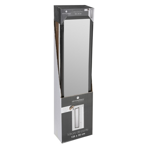 Miroir Porte Plastique 35 x 125 cm Paco noir 3S. x Home  - Miroir rectangulaire design