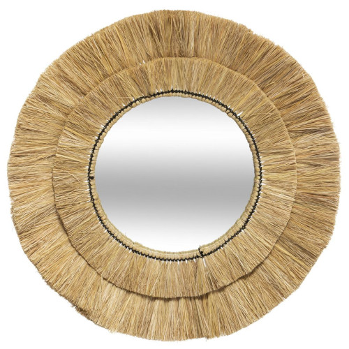 Miroir Raphia Safari D57 3S. x Home  - Miroir bois design