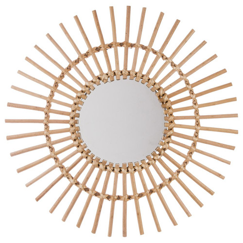 Miroir rotin soleil D58 cm 3S. x Home  - Miroir blanc design