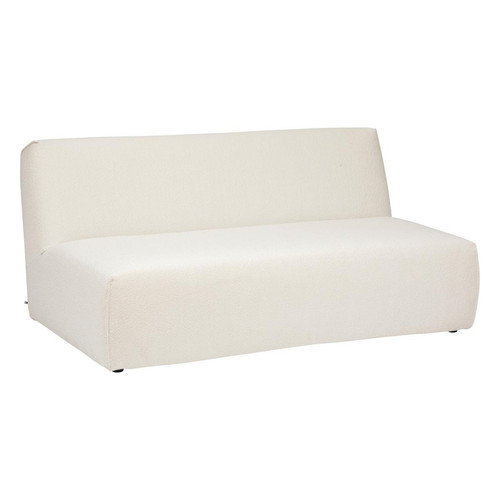 Module 2 places en bouclette blanc ivoire - 3S. x Home - Salon meuble deco