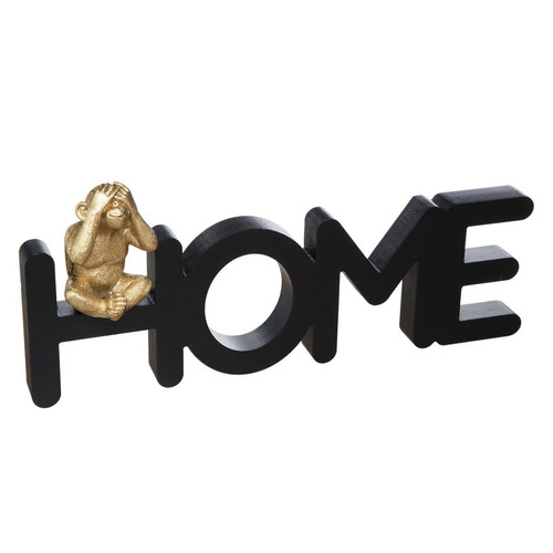 Mot avec singe en panneau de bois MDF 37,3x6x16cm 3S. x Home  - Statue design