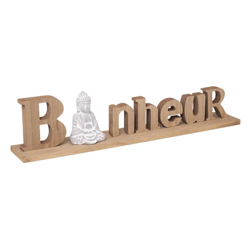 Mot "Bouddha" 52x8x11,5 en panneau de bois MDF - 3S. x Home - Objet deco design