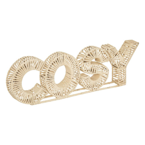 Mot déco "Cosy" rotin et métal H20 cm 3S. x Home  - Objet deco design