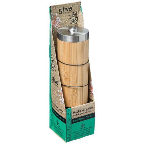 Moulin à poivre électrique en bambou - 3S. x Home - Cuisine Meubles & Déco