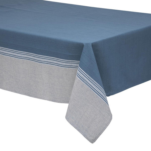 Nappe coton bleu canard 250x150 cm "Dolly" - 3S. x Home - Nappes et serviettes