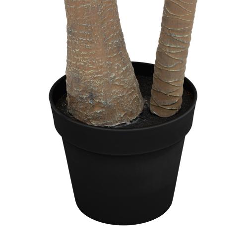 Palmier artificiel en plastique 2 troncs H180cm vert