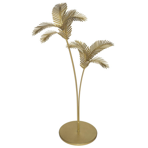 Palmier Métal Grand Modèle Doré - Deco plantes fleurs artificielles