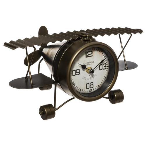 Pendule à poser Avion en Métal 3S. x Home  - Horloge design