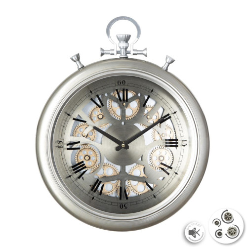 Pendule en Métal Forme Gousset 3S. x Home  - Horloge rouge design
