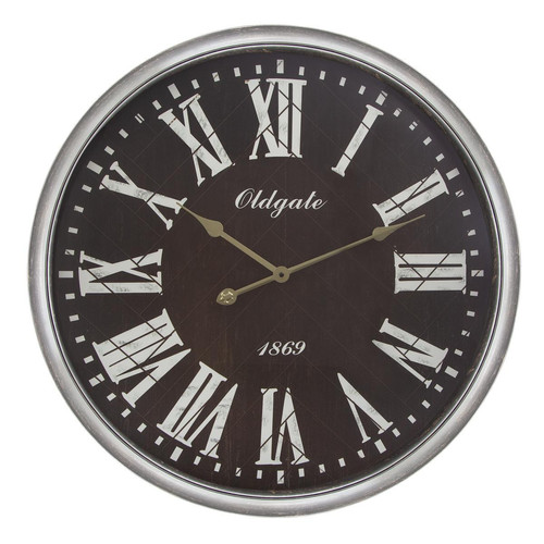 Pendule en Plastique à Moulures noir 3S. x Home  - Horloge design