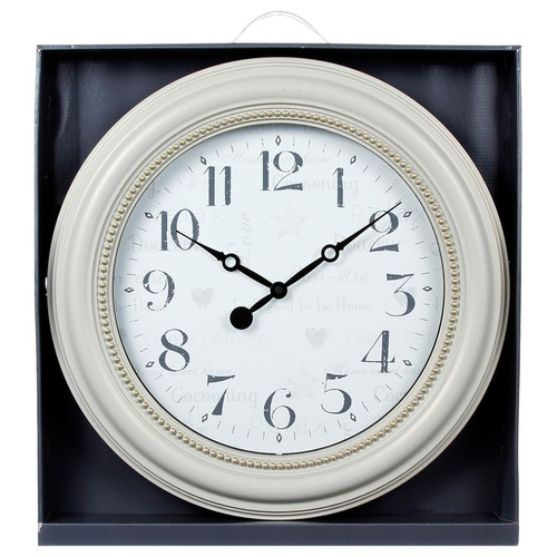 Pendule en plastique à moulures D51 3S. x Home  - Horloge design