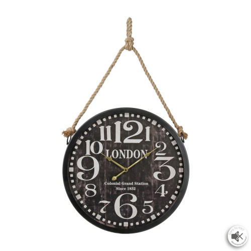 Pendule métal à corde D52 - Horloge metal design