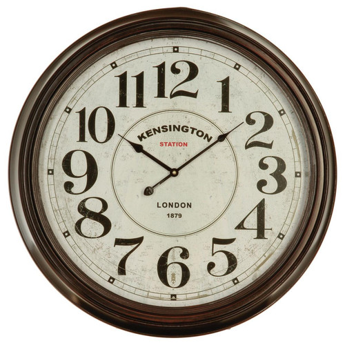 Pendule noire en métal D62 cm 3S. x Home  - Horloge design noire