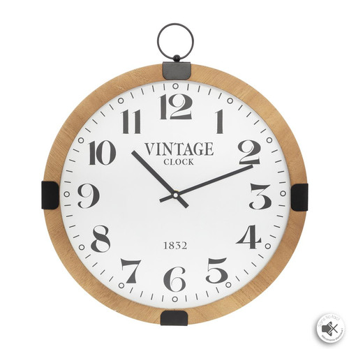 Pendule "Silence" gousset en panneau de bois MDF D38cm 3S. x Home  - Horloge design