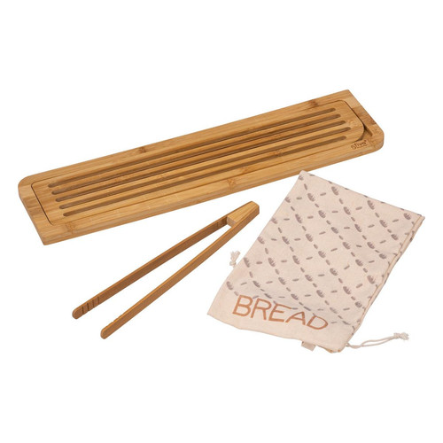 Planche à découper pain avec accessoires  50x13cm bambou - 3S. x Home - Cuisine Meubles & Déco