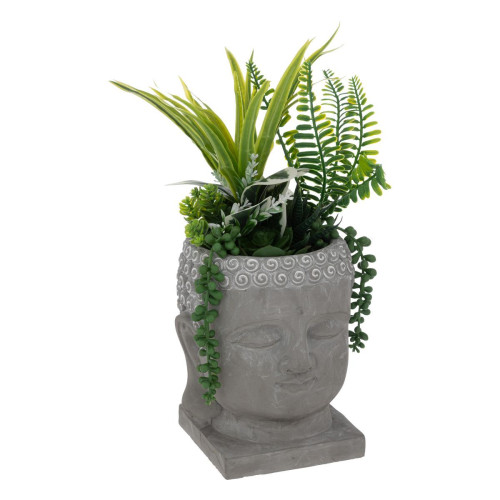 Plante artificielle Bouddha gris en ciment  3S. x Home  - Deco plantes fleurs artificielles