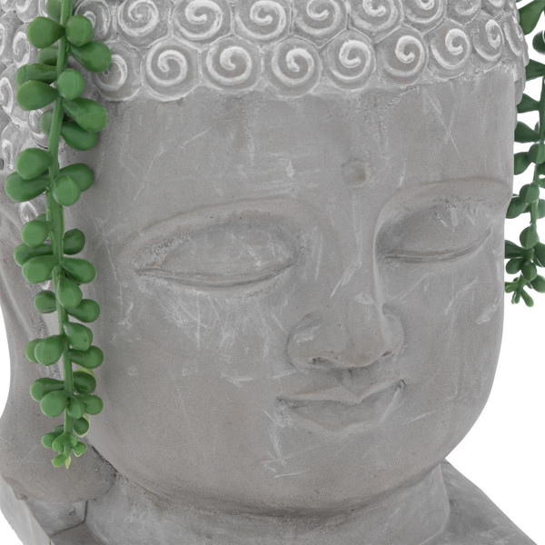 Plante artificielle Bouddha gris en ciment
