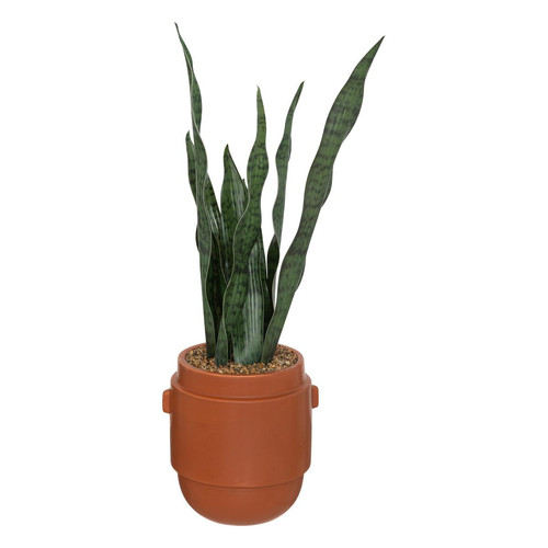 Plante artificielle en pot en céramique marron cannelle 3S. x Home  - Deco plantes fleurs artificielles