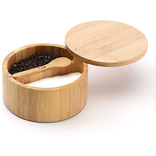 Pot Sel et Poivre et Cuillère Bambou 3S. x Home  - Accessoire cuisine design