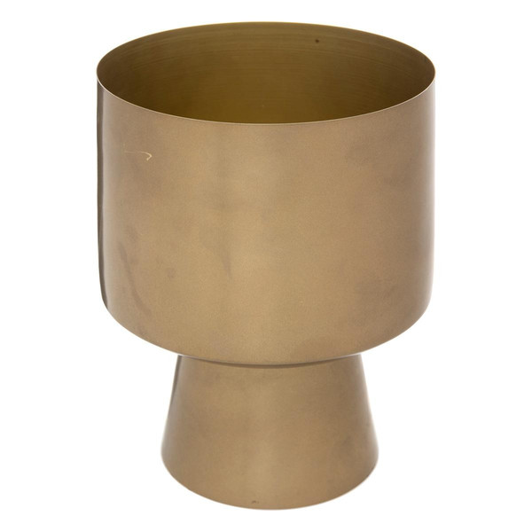 Pot sur pied en pot D17cm doré en métal  "Le collectionneur"