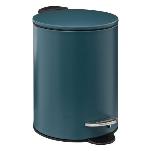 Poubelle métal Soft Close 3L "Colorama" bleu pétrole 3S. x Home  - Accessoire salle de bain design