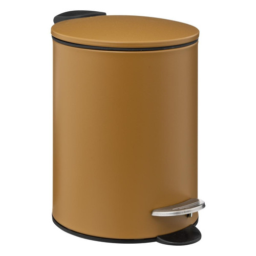 Poubelle métal Soft Close 3L "Colorama" marron malt 3S. x Home  - Accessoire salle de bain design