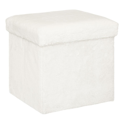 Pouf carré pliant "Ezzio" bois blanc  3S. x Home  - Pouf design pouf geant