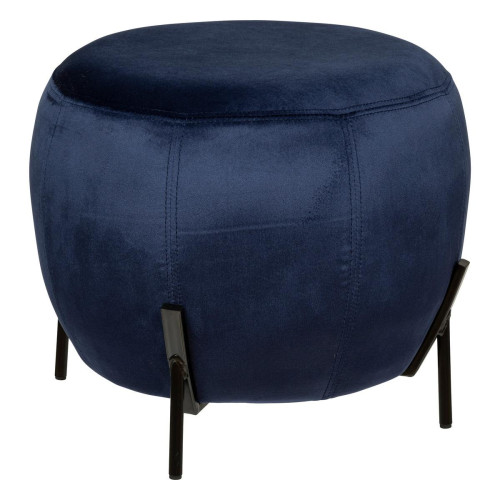 Pouf Velours Calabaza Bleu 3S. x Home  - Pouf et fauteuil design